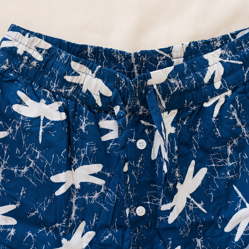 Azure Drift Dragonfly Viscose Shorts Pyjama Set