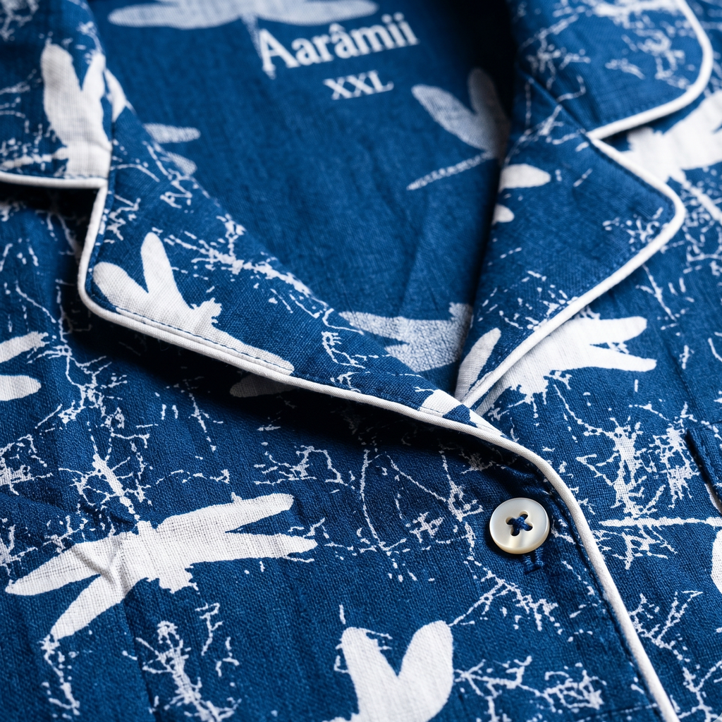 Azure Drift Dragonfly Viscose Shorts Pyjama Set