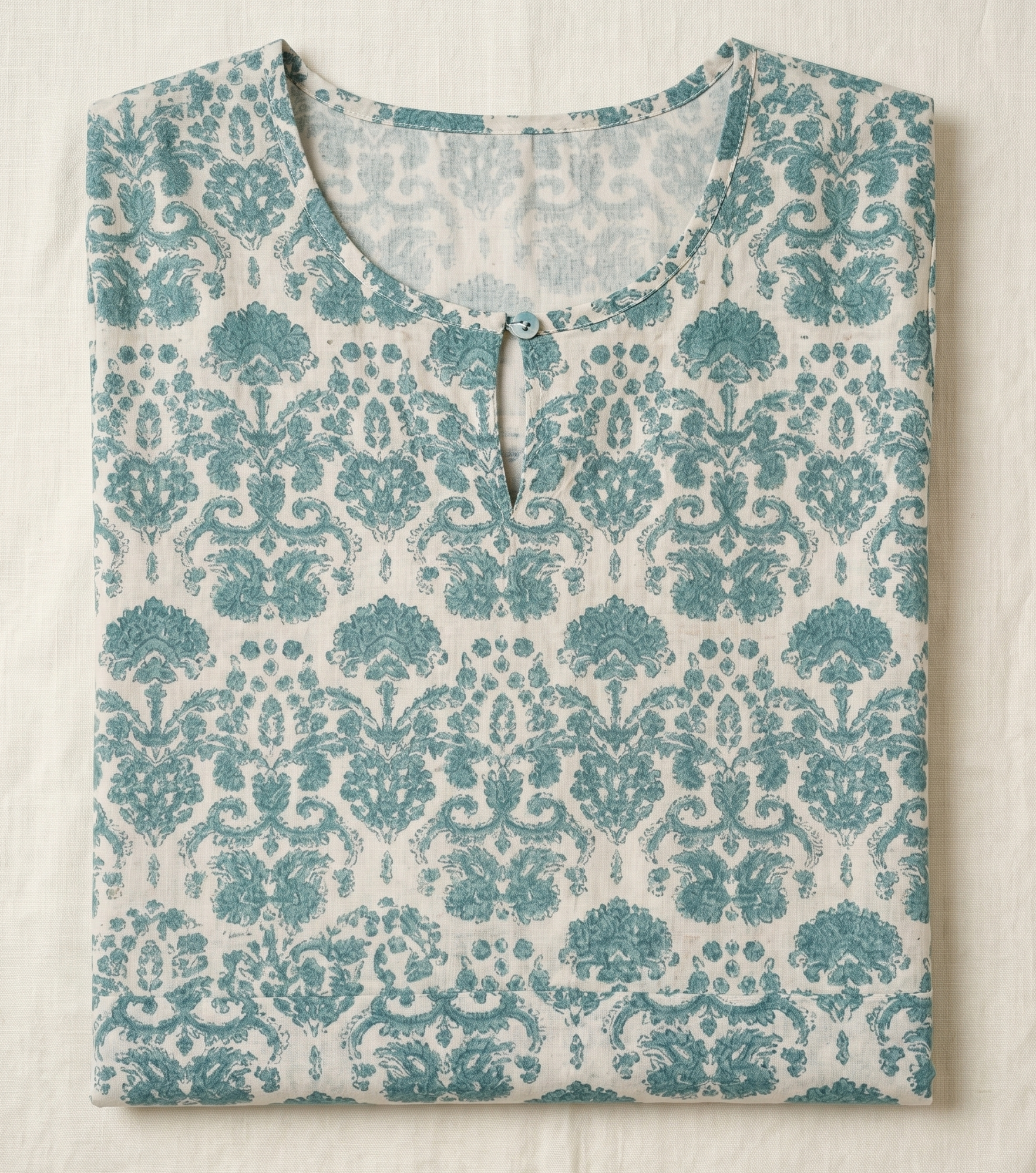 Emerald Calm Cotton Printed Indian Lounge Set