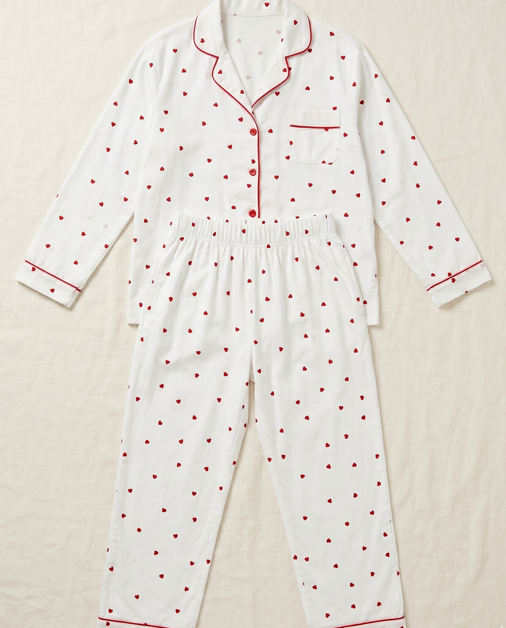 Sweetheart Printed Viscose Long Pyjama Set