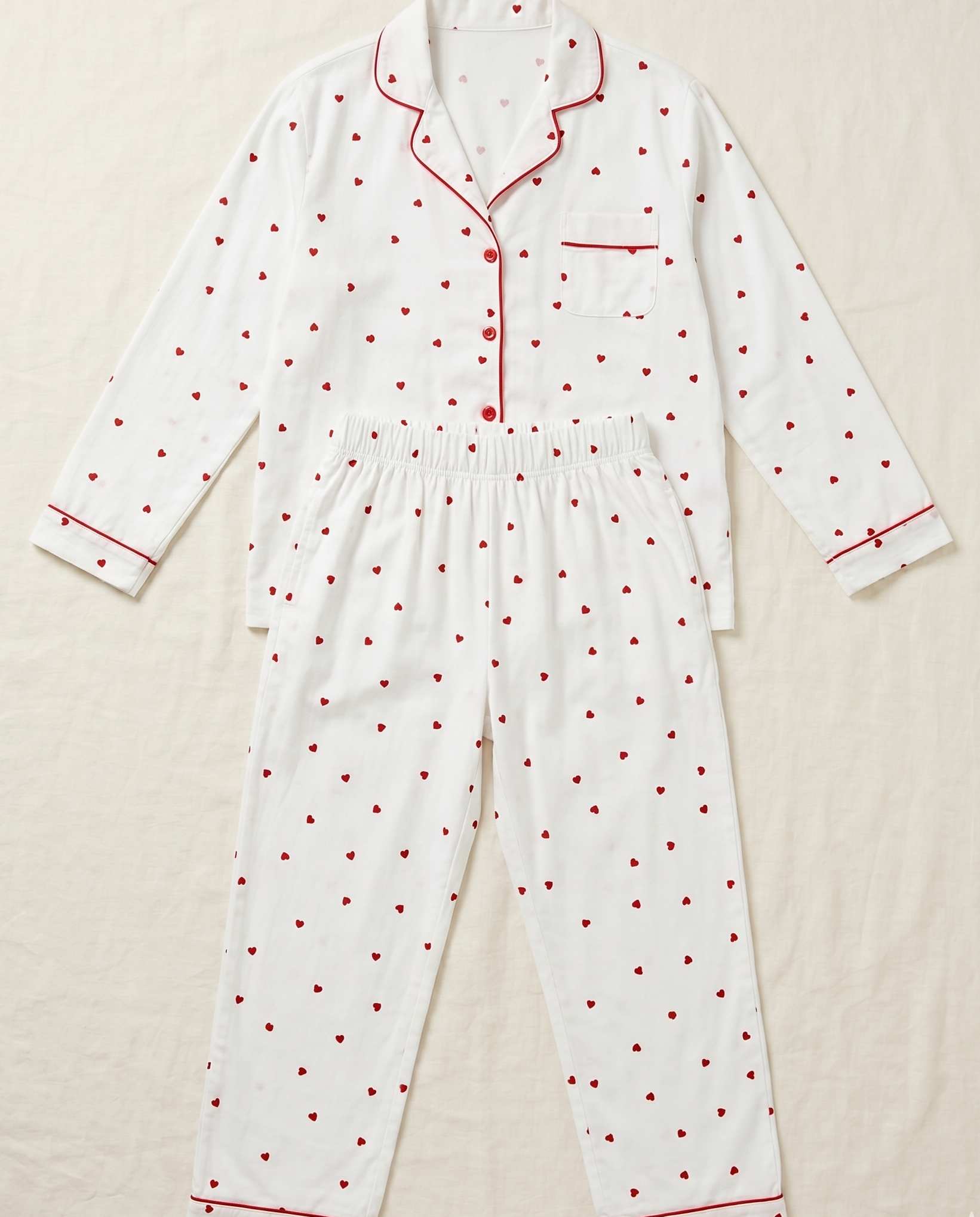 Sweetheart Printed Viscose Long Pyjama Set