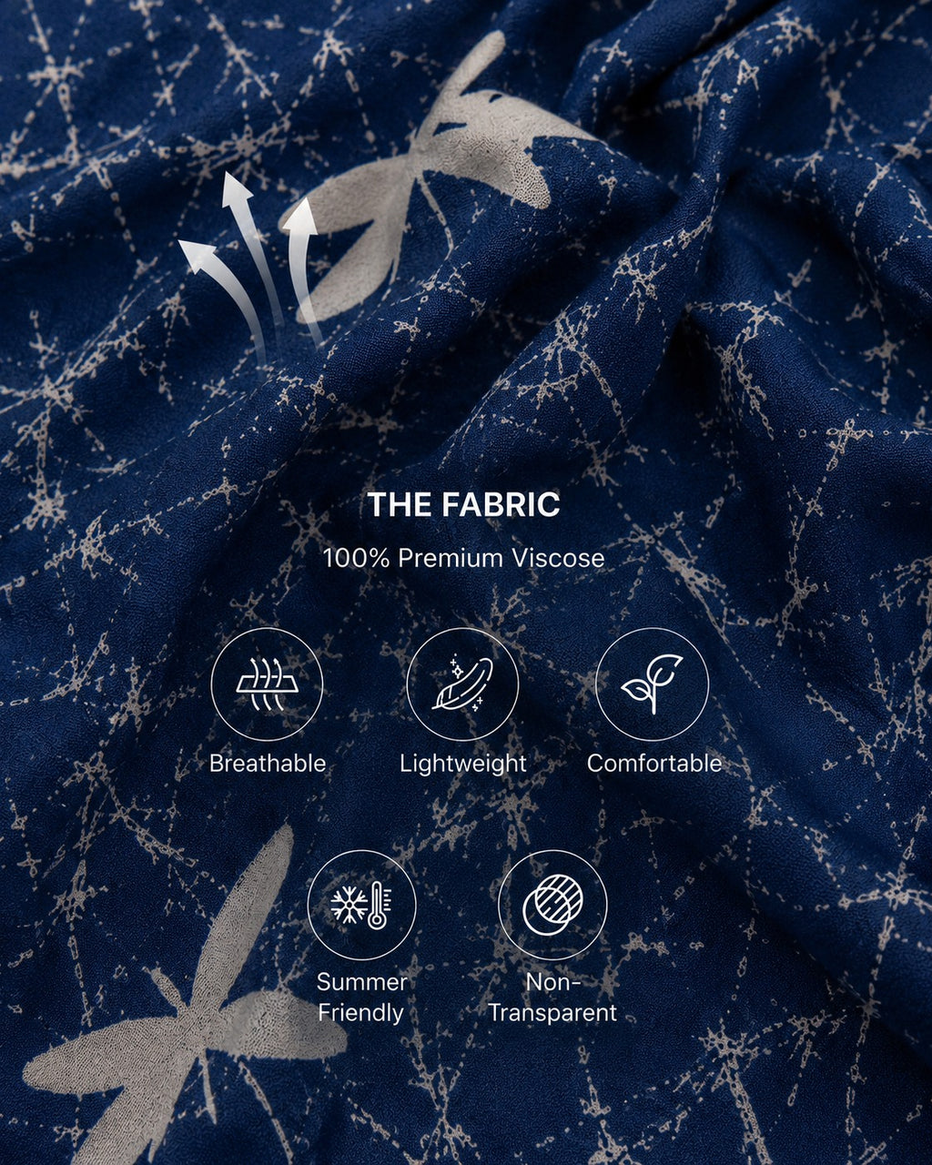 Azure Drift Dragonfly Viscose Shorts Pyjama Set